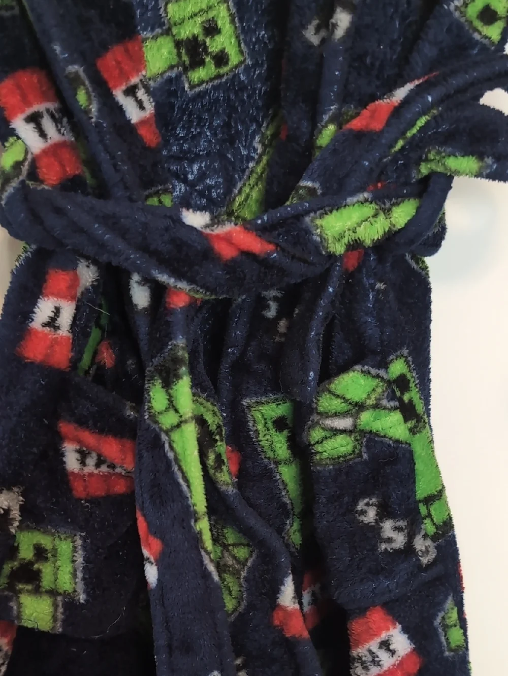 Minecraft Creeper TNT Robe Boys Size 6/7 See Condition